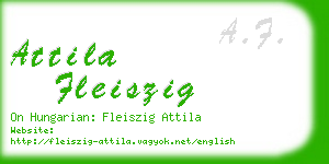 attila fleiszig business card